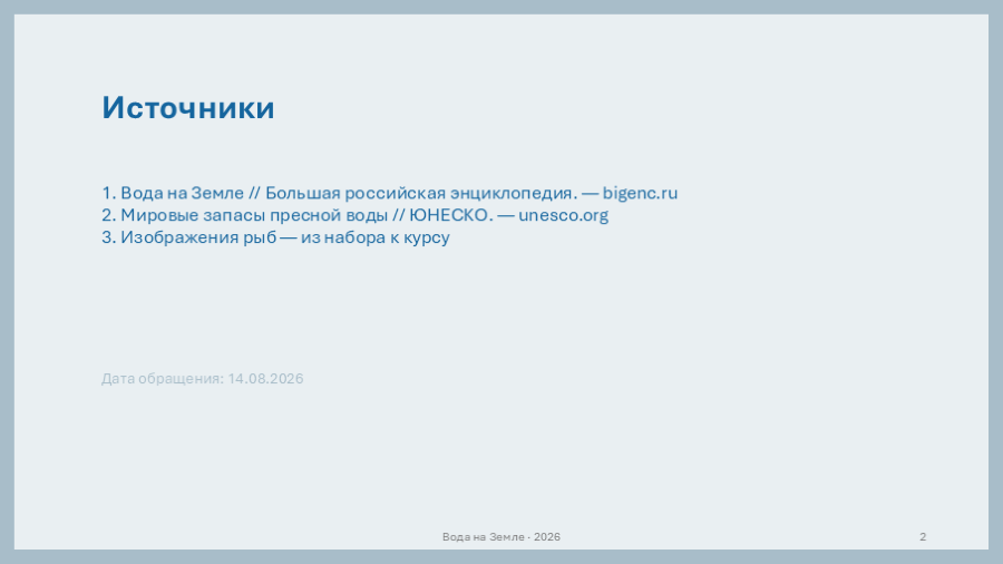 Слайд источников. Каждая запись — название, откуда взято и адрес; внизу дата обращения.